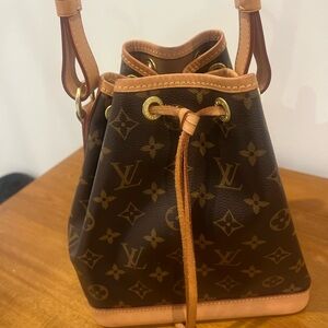 Louis Vuitton Brown Shoulder Bag with Monogram Canvas